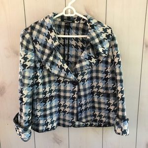 Ellen Tracy Jacket Blazer Woven Wool Size 14